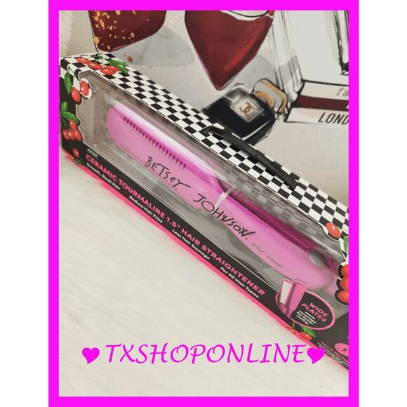 💗👸{Betsey Johnson} 1.5" ceramic tourmaline hair straightener👸💗 - Picture 1 of 7
